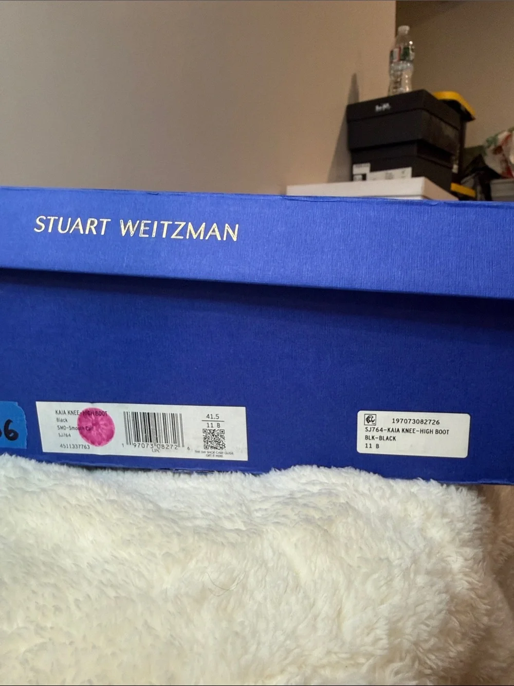 Stuart Weitzman Black Leather Kaia Knee High Boots (106)
